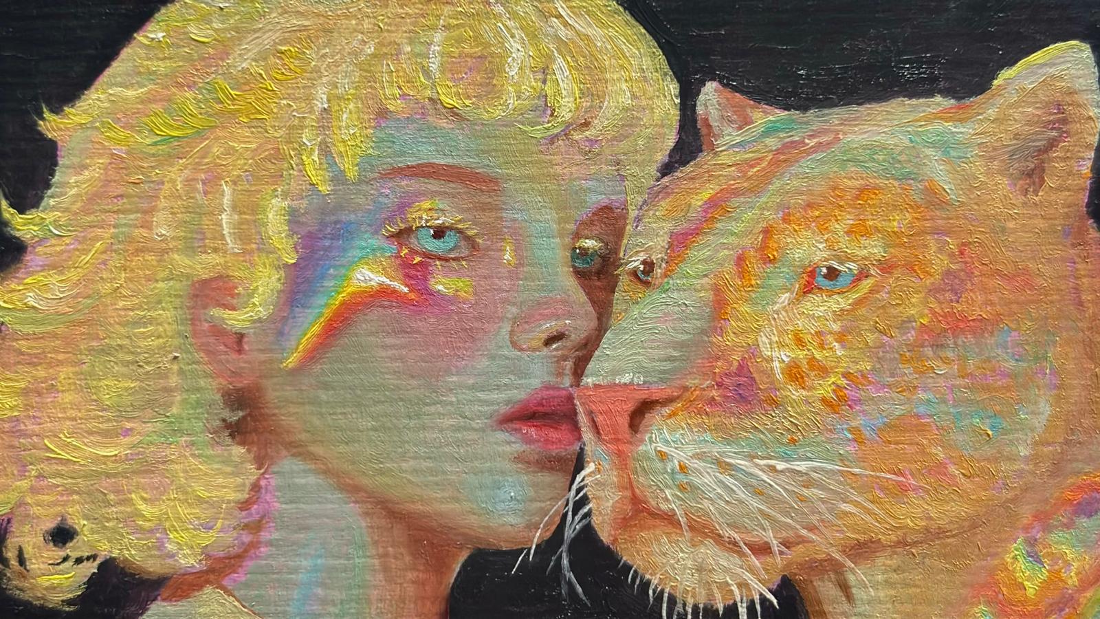 Oil painting by Tomás Quintero, sacred surrealism